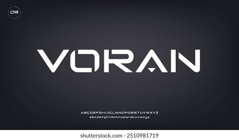 Voran Elegant and luxury decorative alphabet display font vector. Curvy natural style typeface