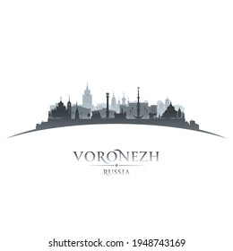 Voronezh Russia city skyline silhouette. Vector illustration