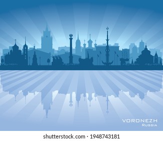 Voronezh Russia city skyline vector silhouette illustration