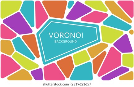 Voronoi background with text, abstract geometric pattern arranged like a stone foundation mosaic.Element for decorating your design background.