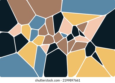 Voronoi colorful diagram geometrical tile texture, background, stone texture, print fabric vector mosaic patterns
