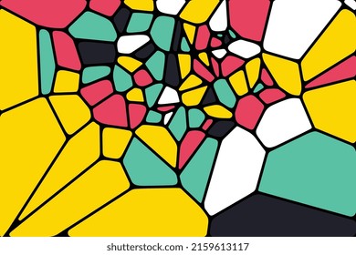 Diseño de fondo de malla de líneas de patrón de diagrama de Voronoi
