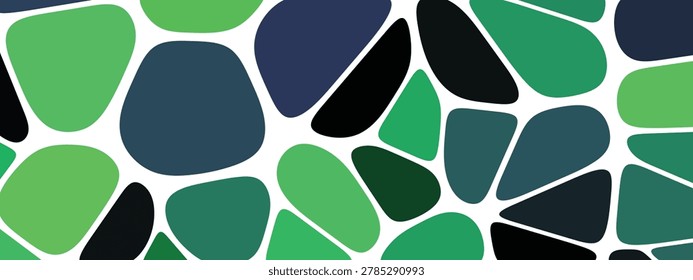Voronoi Pebble Block, Mosaic Pebble Block, Cell Pebble Block. Decorative Tile Background, Stylish Abstract Surface Illustration Design.