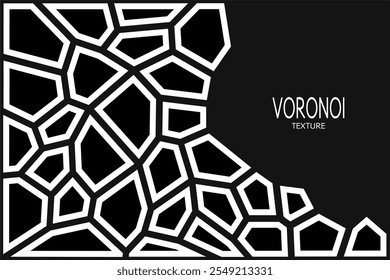 Voronoi Vector, Voronoi Textura piedra arreglo de fondo, mosaico de vidrio agrietado