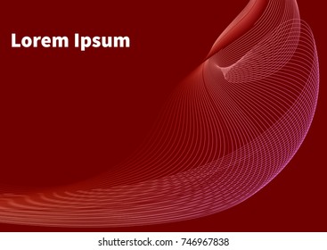 Vortex. Abstract background with thin lines. Techno banner, flyer, template. Stock vector