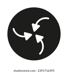Vortex arrows icon. Vector illustration. EPS 10.