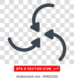 Vortex Arrows round icon. Vector EPS illustration style is flat iconic symbol, smooth blue color, transparent background.