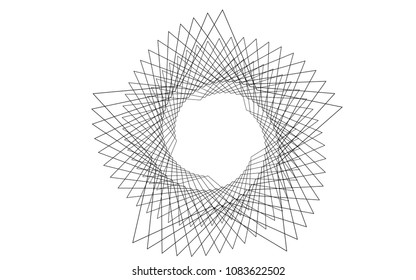 vortex background, star spiral rotation effect black and white swirl, twirl