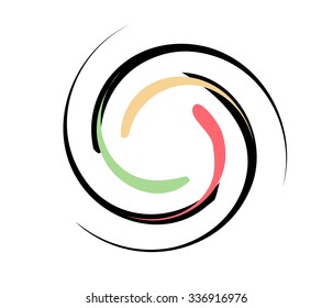 Vortex background vector.Swirl abstract isolate illustration.