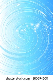 Vortex of blue water