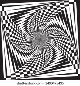 Vortex to the center of the galaxy geometrycal perception black on transparent background negative space