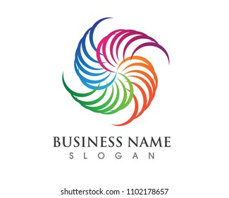 vortex circle logo and symbols icons 