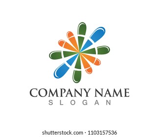 vortex circle logo and symbols template 