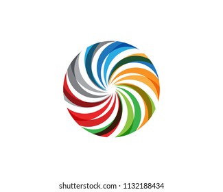 vortex circle logo and symbols template icons 