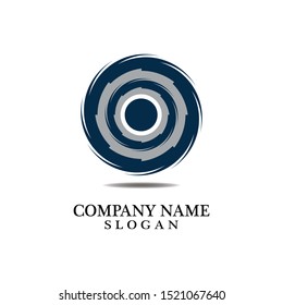 Vortex circle logo and symbols template icons app