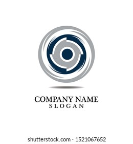 Vortex circle logo and symbols template icons app