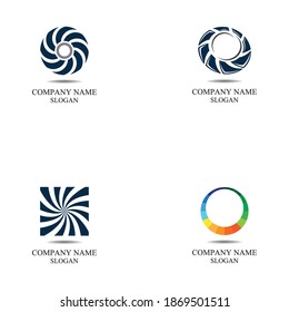 Vortex circle logo and symbols template icons app