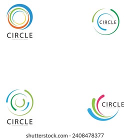 iconos de la plantilla de símbolos y logotipo de círculo vórtice