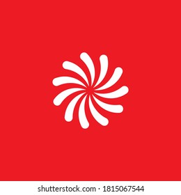 vortex circle red vector illustration icon Logo Template design