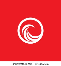 vortex circle red vector illustration icon Logo Template design