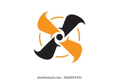 Vortex and Cooling fan wind blades icon Propeller icon