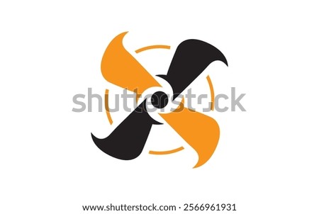 Vortex and Cooling fan wind blades icon Propeller icon