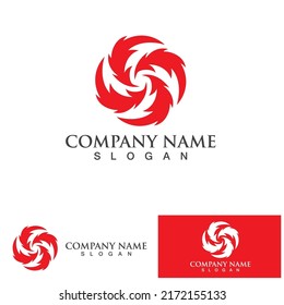 Vortex fireball logo and symbol vector