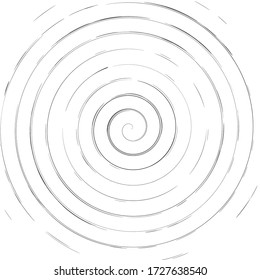 Vortex futuristic hypnotic round spiral background. Stock vector illustration isolated on white background.