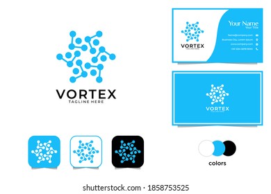 vortex geometry logo design and business card
