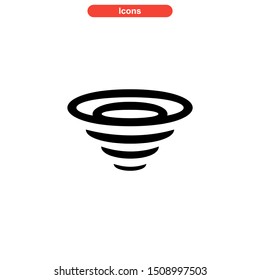 vortex icon isolated sign symbol vector illustration - high quality black style vector icons

