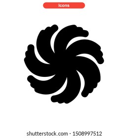 vortex icon isolated sign symbol vector illustration - high quality black style vector icons
