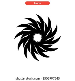 vortex icon isolated sign symbol vector illustration - high quality black style vector icons
