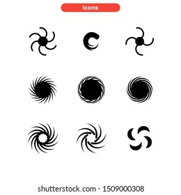 vortex icon isolated sign symbol vector illustration - Collection of high quality black style vector icons

