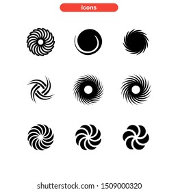 vortex icon isolated sign symbol vector illustration - Collection of high quality black style vector icons
