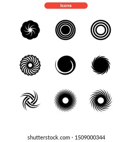 vortex icon isolated sign symbol vector illustration - Collection of high quality black style vector icons
