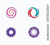Vortex icon logo vector design template