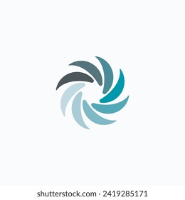 Vortex icon logo vector design template