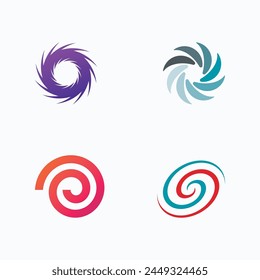 Vortex icon logo vector design template