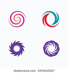 Vortex icon logo vector design template