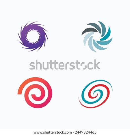 Vortex icon logo vector design template