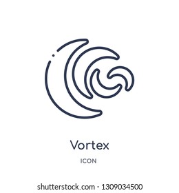 vortex icon from science outline collection. Thin line vortex icon isolated on white background.