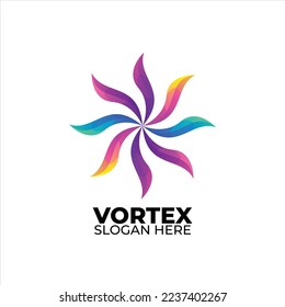 vortex logo colorful gradient style