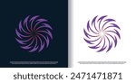 Vortex logo design with creative abstract concept Premium Vector