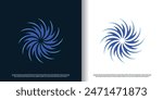 Vortex logo design with creative abstract concept Premium Vector
