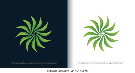 Vortex logo design with creative abstract concept Premium Vector