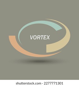 Vortex logo design element. Colored vector icon.