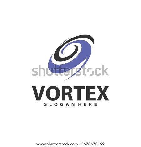 Vortex logo design template. Black hole galaxy vector illustration