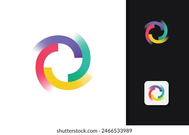 vortex logo design vector template