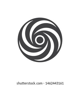 vortex logo icon wave and spiral vector template