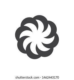 vortex logo icon wave and spiral vector template